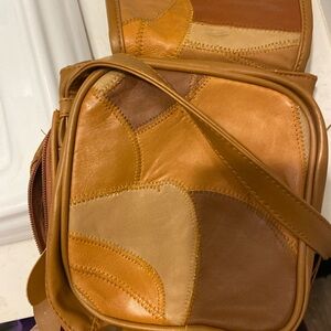 Small Leather Side Bag with Long Strap